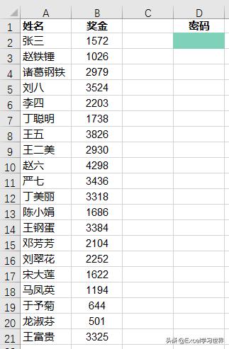 Excel 共享工作表如何保密？输入自己的密码只能看到自己的奖金